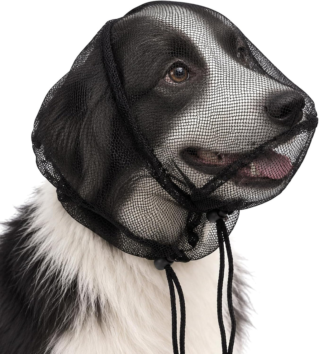 1 Pcs Foxtail Mask for Dogs, Dog Face Net, Breathable