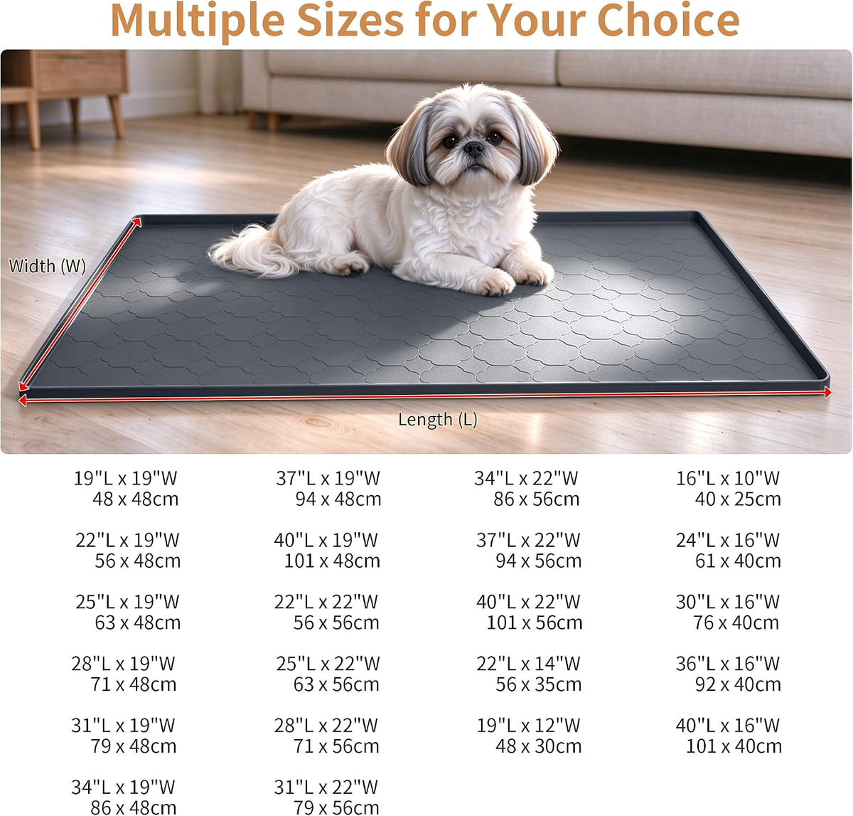 Pee Pad Holder for Dog 22" x 22" Leak-Proof Silicone Puppy Pee Pad Tray