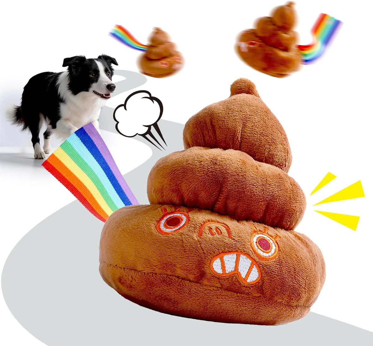 Nocciola Interactive Dog Toy, Silly Sounds Poop Bouncing Ball, Voice Repeat