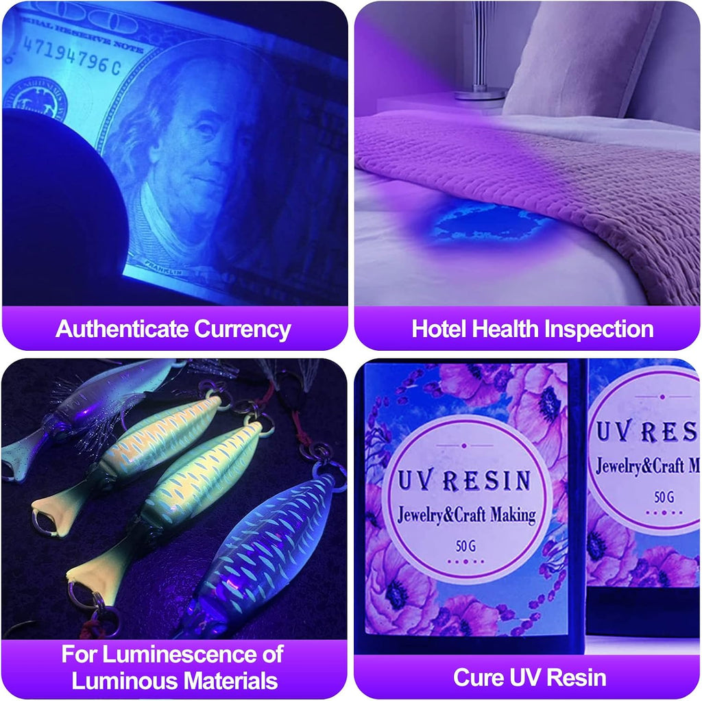 Black Light UV Light Flashlight, 21 LED 395nm Ultraviolet Blacklight Flashlight Mini Pet Urine Detector for Dog/Cat, Dry