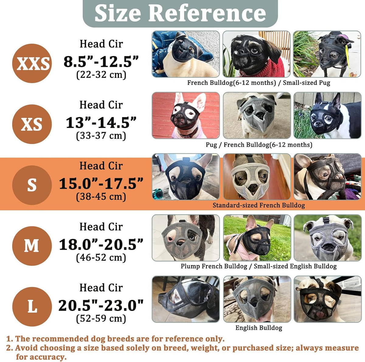 Mesh Short Snout Dog Muzzle with Anti-Eating Design for Frenchie