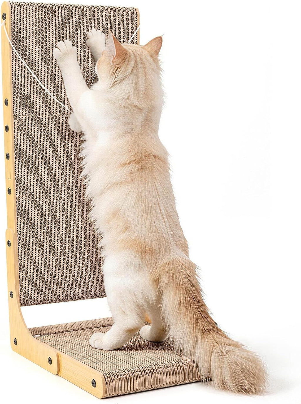 26.8 Inch Cardboard Cat Scratching Post for Indoor Cats 2-Pack