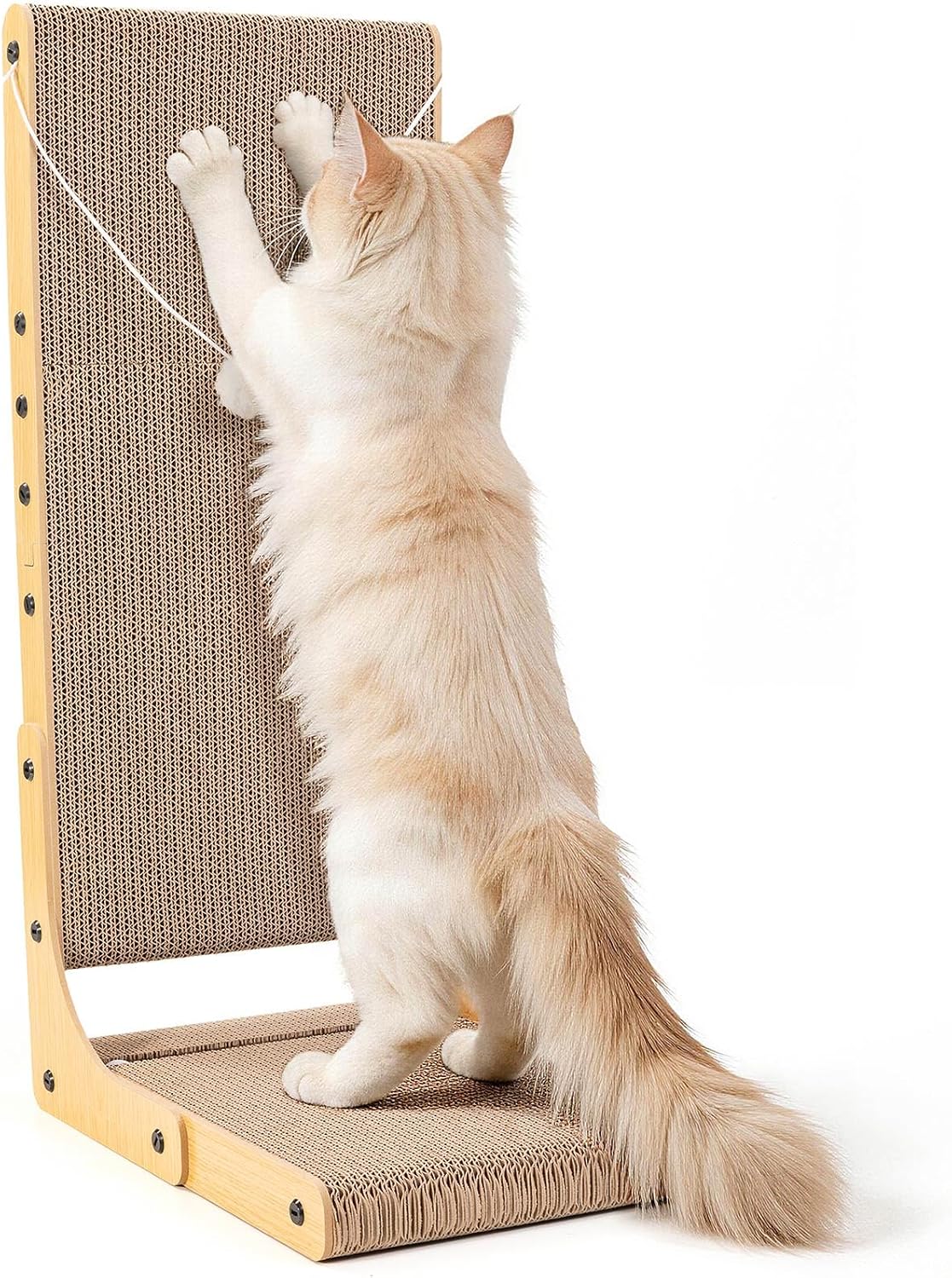 26.8 Inch Cardboard Cat Scratching Post for Indoor Cats 2-Pack