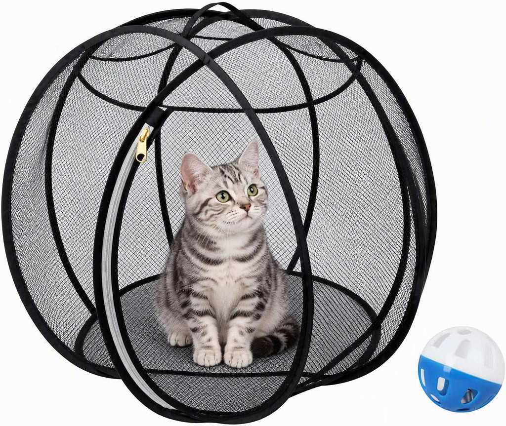 Rolling Cat Hamster Ball, Pop Up Catio Outdoor Cat Enclosure