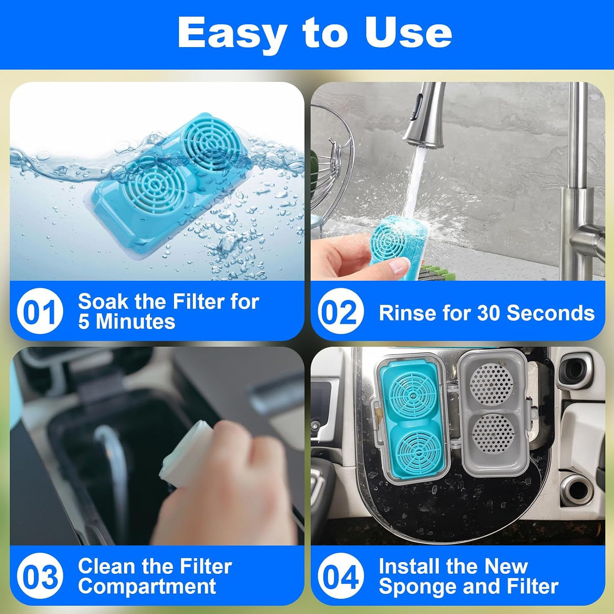 8 Pcs Dog Water Fountain Filter Compatible with Selene 4.0L/134oz Fountains