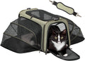 Petsfit Medium Double Expandable Cat Carrier for Cats and Small Dogs