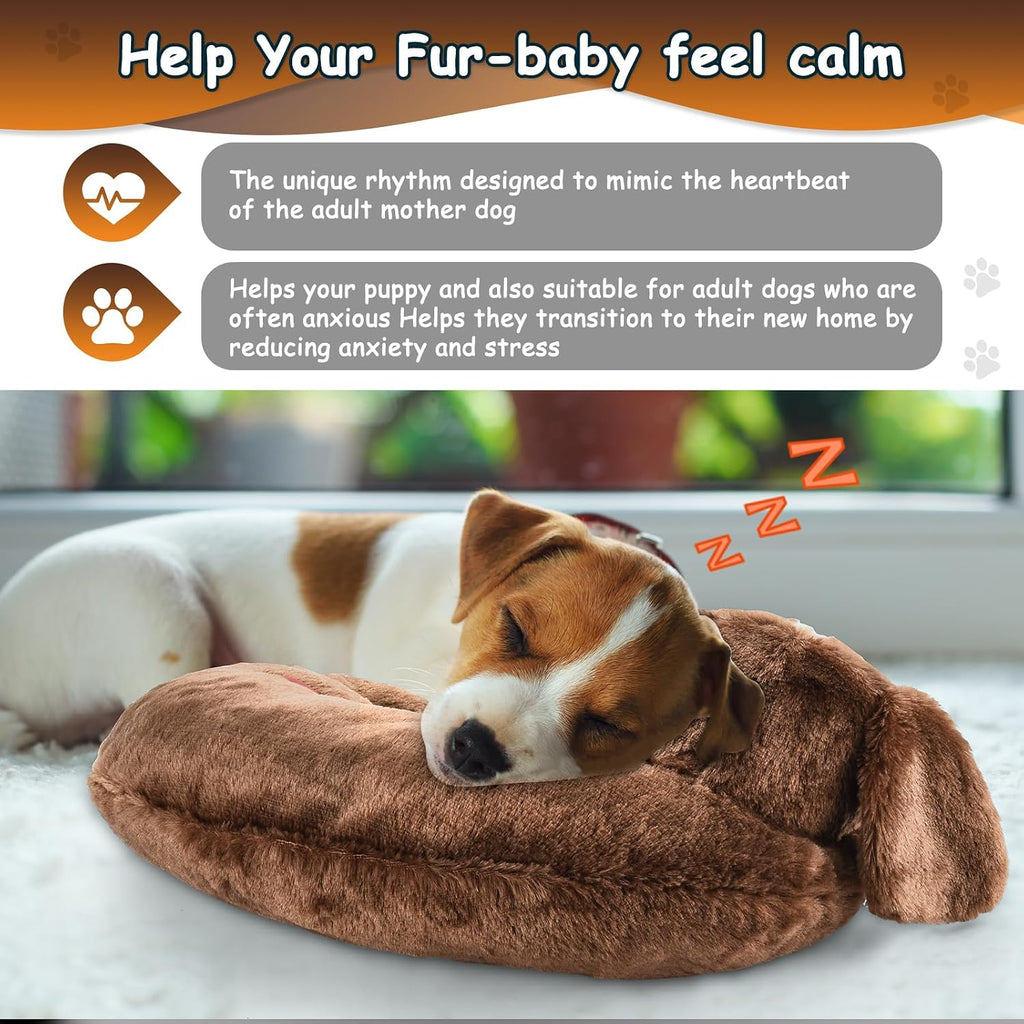 Moropaky Heartbeat Toy Puppy Heartbeat Stuffed Animal Heartbeat Plush Toy for Puppy, Dog Heartbeat Toy for Pet Anxiety R