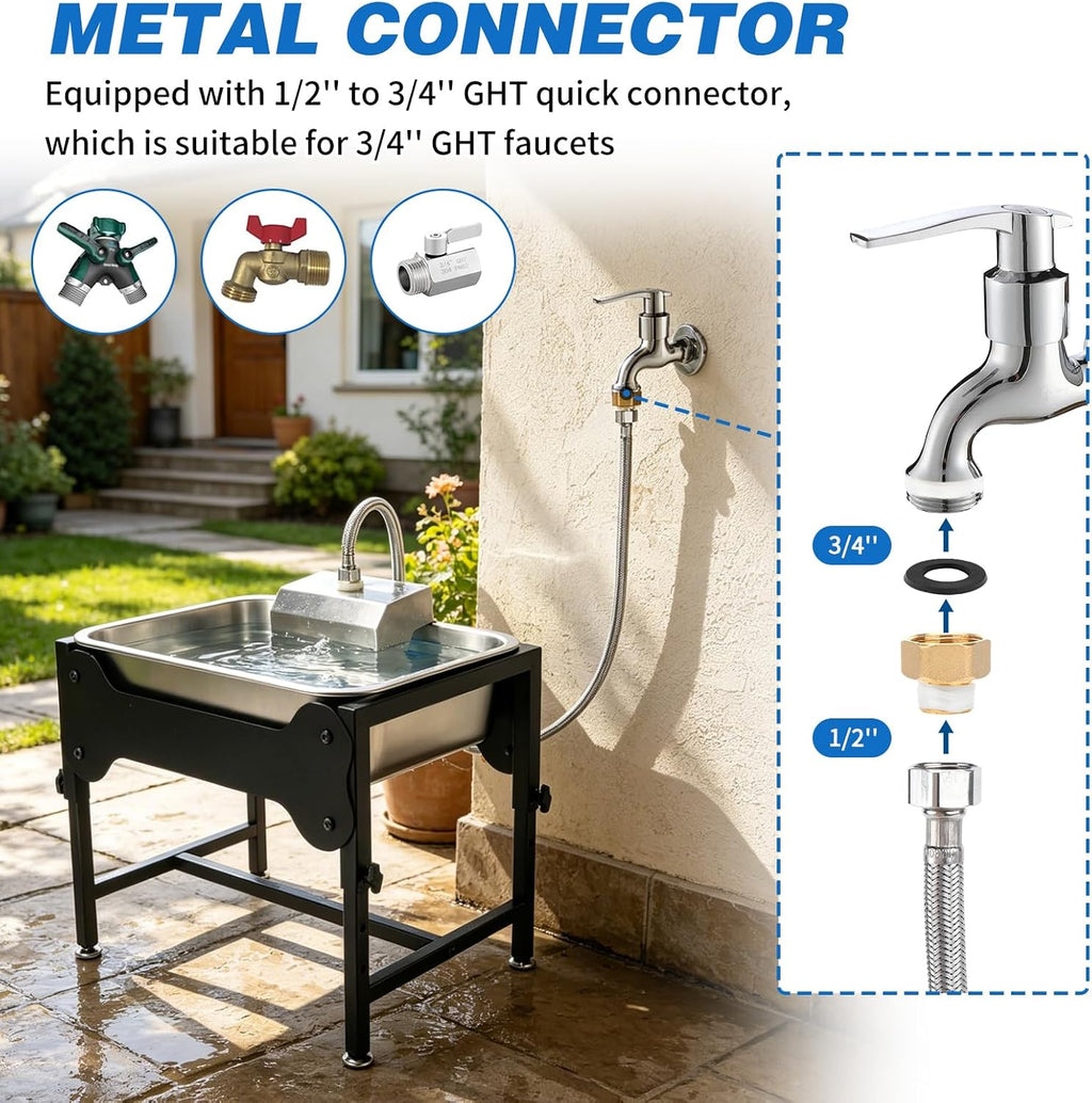 3Gal Automatic Dog Water Bowl Dispenser, Elevated Large Dog Water Bowl