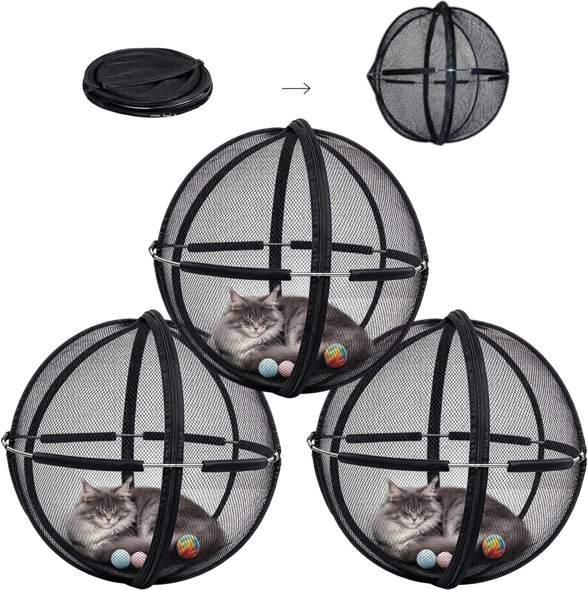 2027 Cat Hamster Ball for Outside, Hamster Ball for Cats, Rolly Cat Ball
