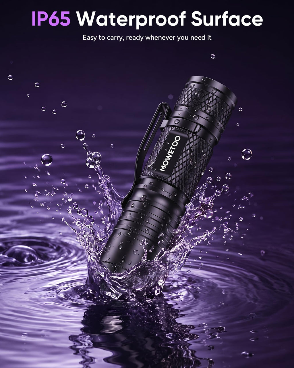 Black Light Flashlight,Evteck MOWETOO 395nm Mini Zoomable UV LIGHT