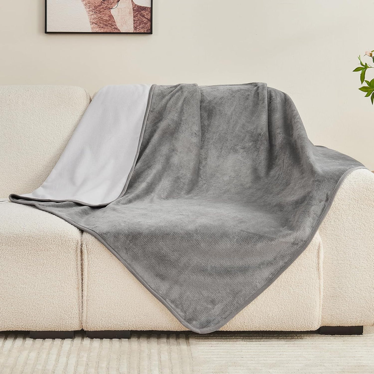 Waterproof Blanket Bed Cover 60"x80" for Adults or Pets, Navy Blue