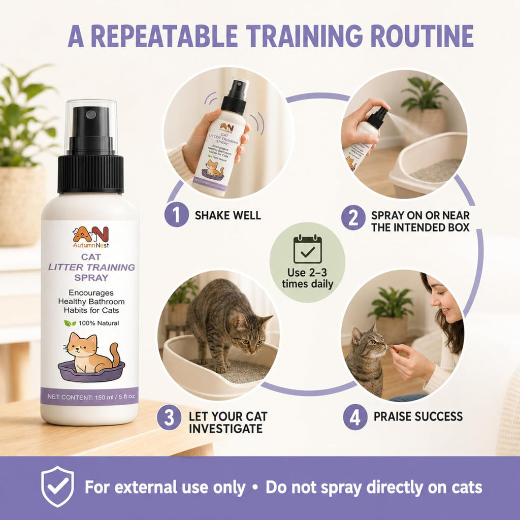 Litter Attractant for Cats, 150ml Cat Litter Training Spray for Kittens