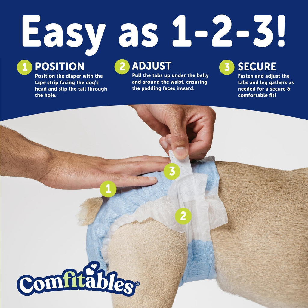 Hartz Disposable Dog Diapers, Size M 32 count, Comfortable & Secure Fit, Easy to Put On