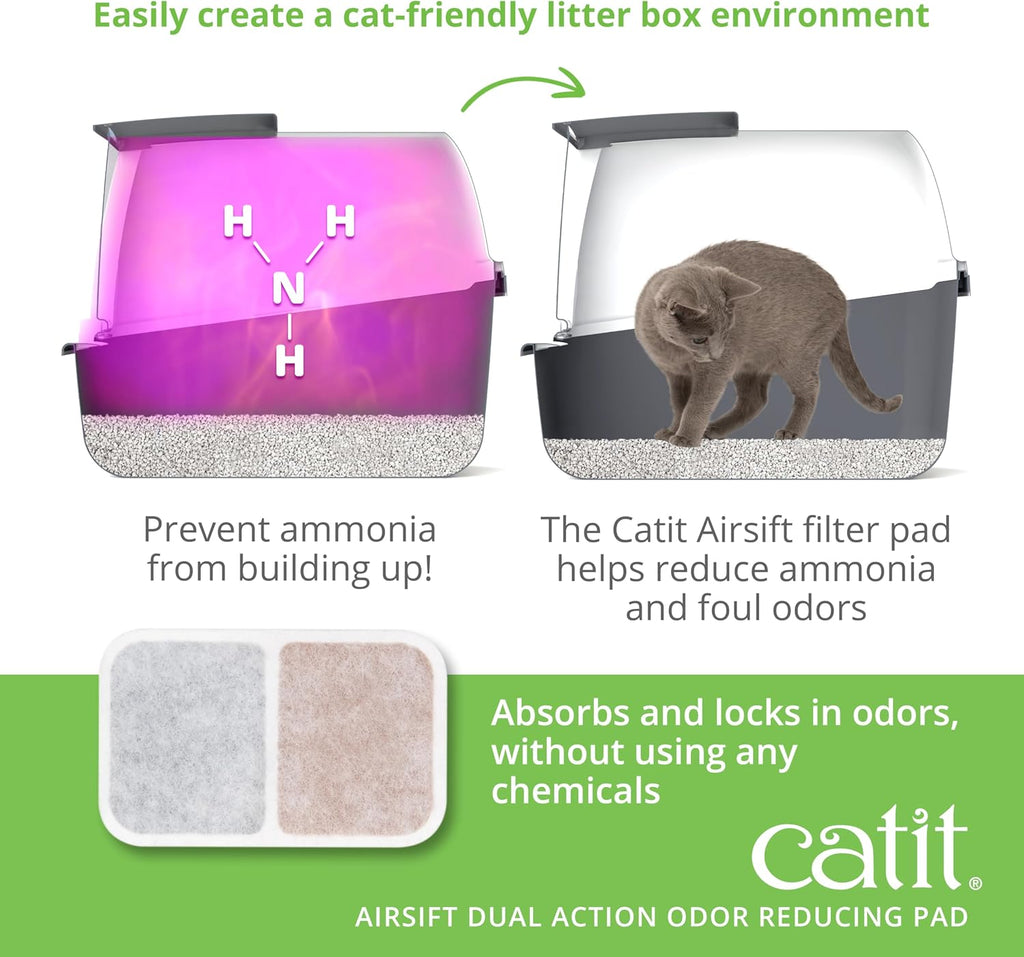 Catit Airsift Dual Action Air Purifier Pad, 6 Pack