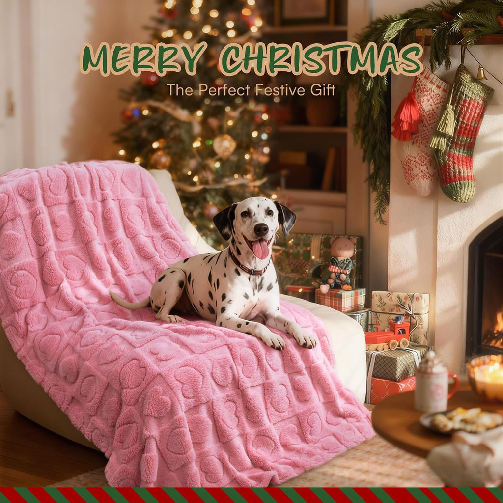 Luciphia Small Dog Blanket Washable Pet Bed Cover Soft Fluffy Puppy Blanket with Premium Fleece 300GSM Cozy Calming Cat 