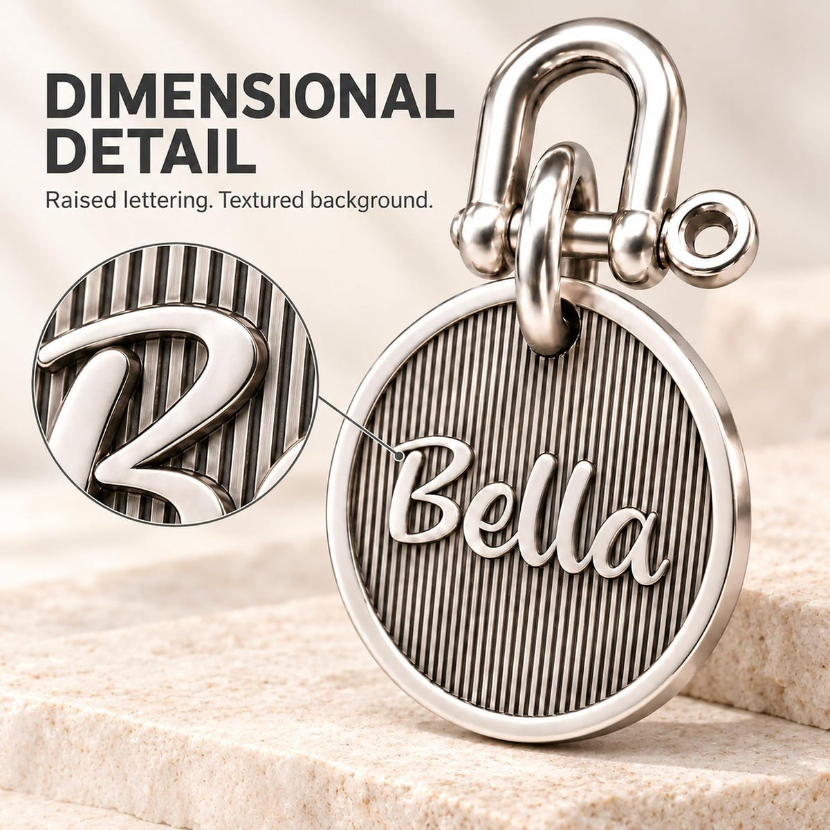 BONBOY Personalized Dog ID Tags, Custom Copper-Nickel Alloy Pet Name Tag