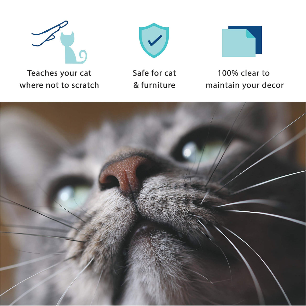Sofisti-Cat Training Tape, Cat Tape for Furniture, Scratch Deterrent Keep Cats from Scratching Furniture with Our Double -Sided Repellent, 2.5" x 15' Roll