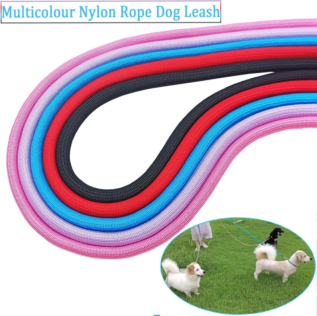 MayPaw Small Rope Dog Leash 6FT 8FT 10FT, 1/4-in Lightweight Pet Leash for Small Dogs/Puppy/Cats, Classic Colors Round D