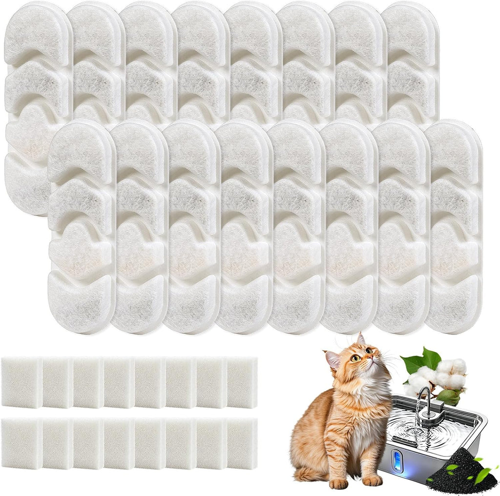 12+12Pcs Dog Fountain Filters Compatible with DeftPet Dog Water Fountain
