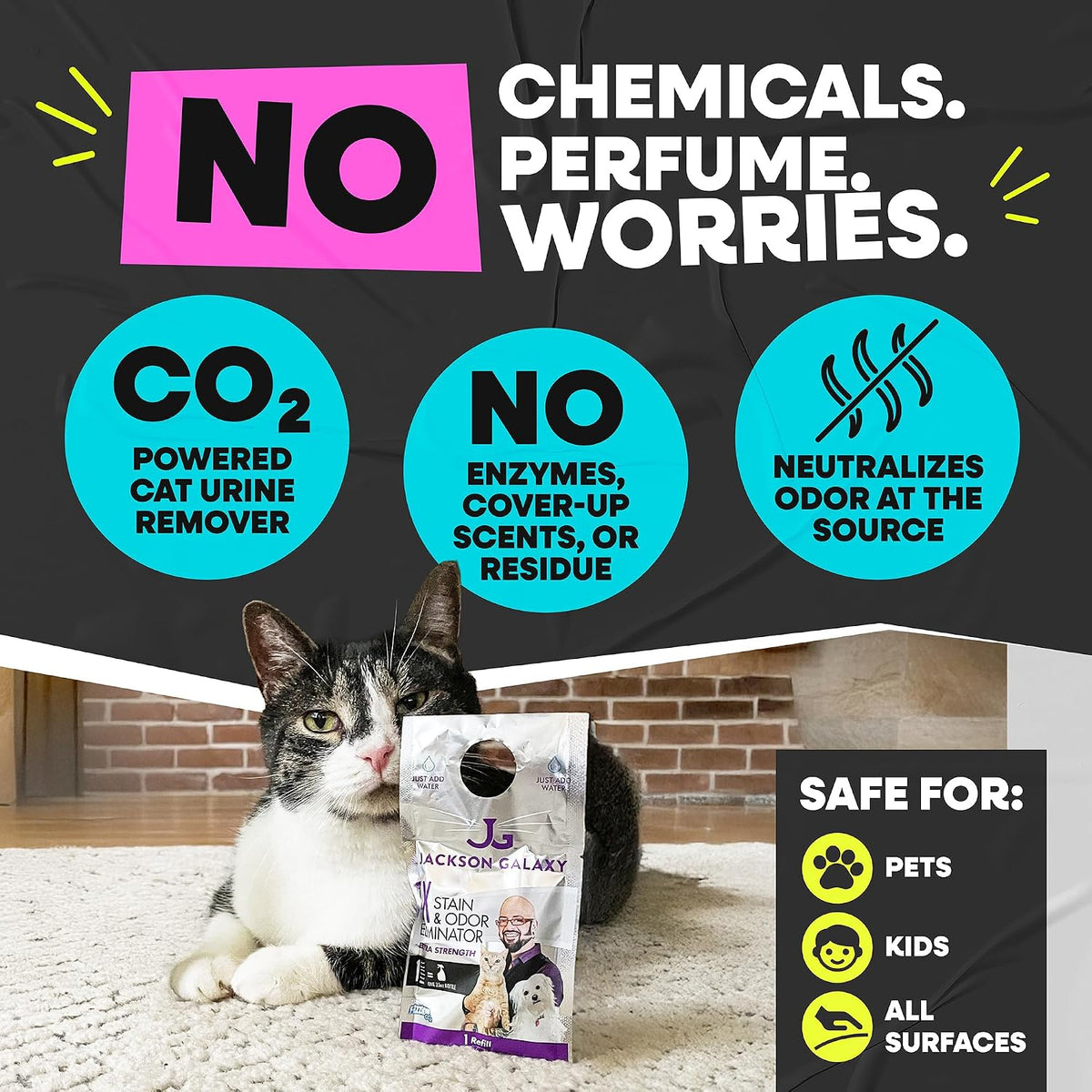 Jackson Galaxy EX Stain & Odor Eliminator Refill - 4 Tabs = 2 Full Refills
