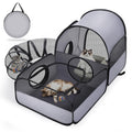 Tailtastic Indoor/Outdoor Cat Playpen with Surround Tunnel 2 Zones Grey
