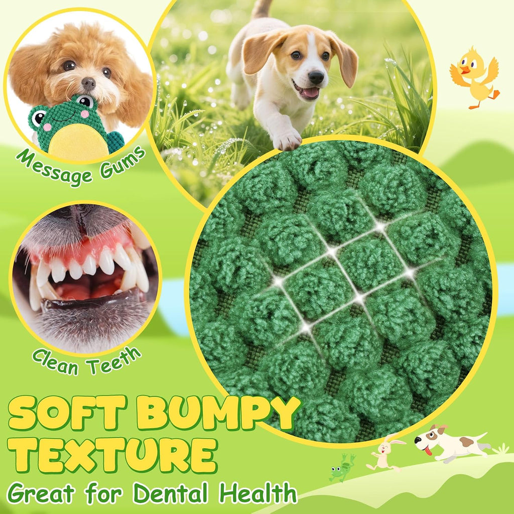 XIUGOAL Dog Toys to Keep Them Busy, 3 Pack No Stuffing Interactive Dog Toys with Crinkle, Squeaky Puppy Chew Toys for Sm