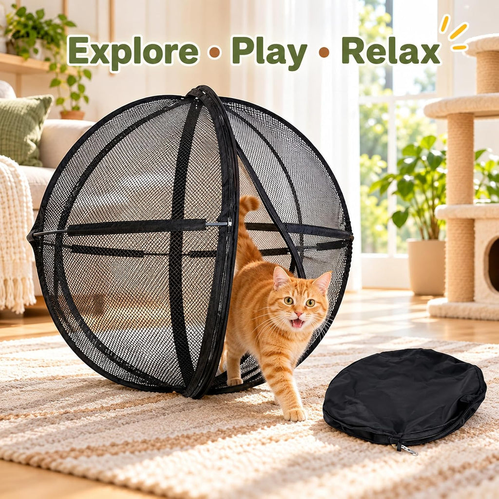 Catio Outdoor Cat Enclosure, 27" Giant Hamster Ball for Cats，Blue