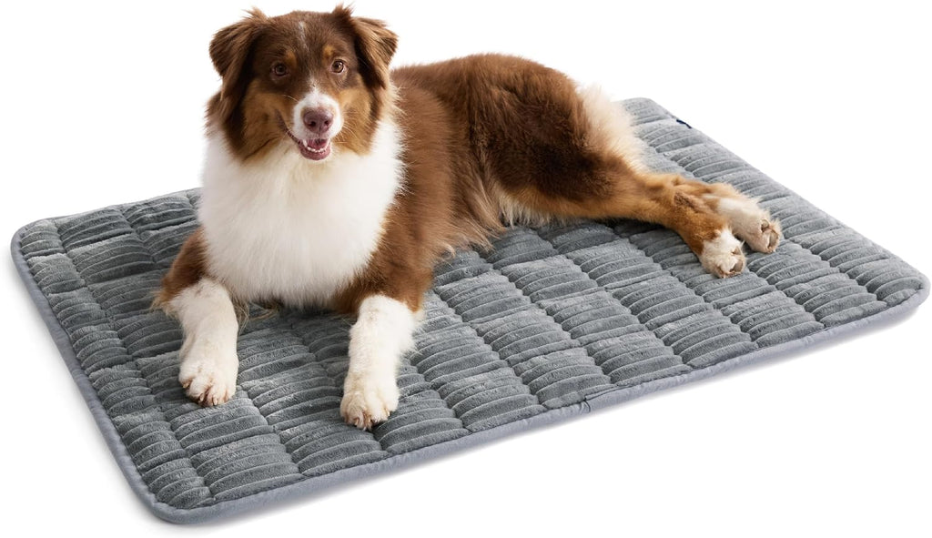 Bedsure ComfyFleece® Washable Dog Crate Pad,Soft Thin Medium Pet Mat,30"