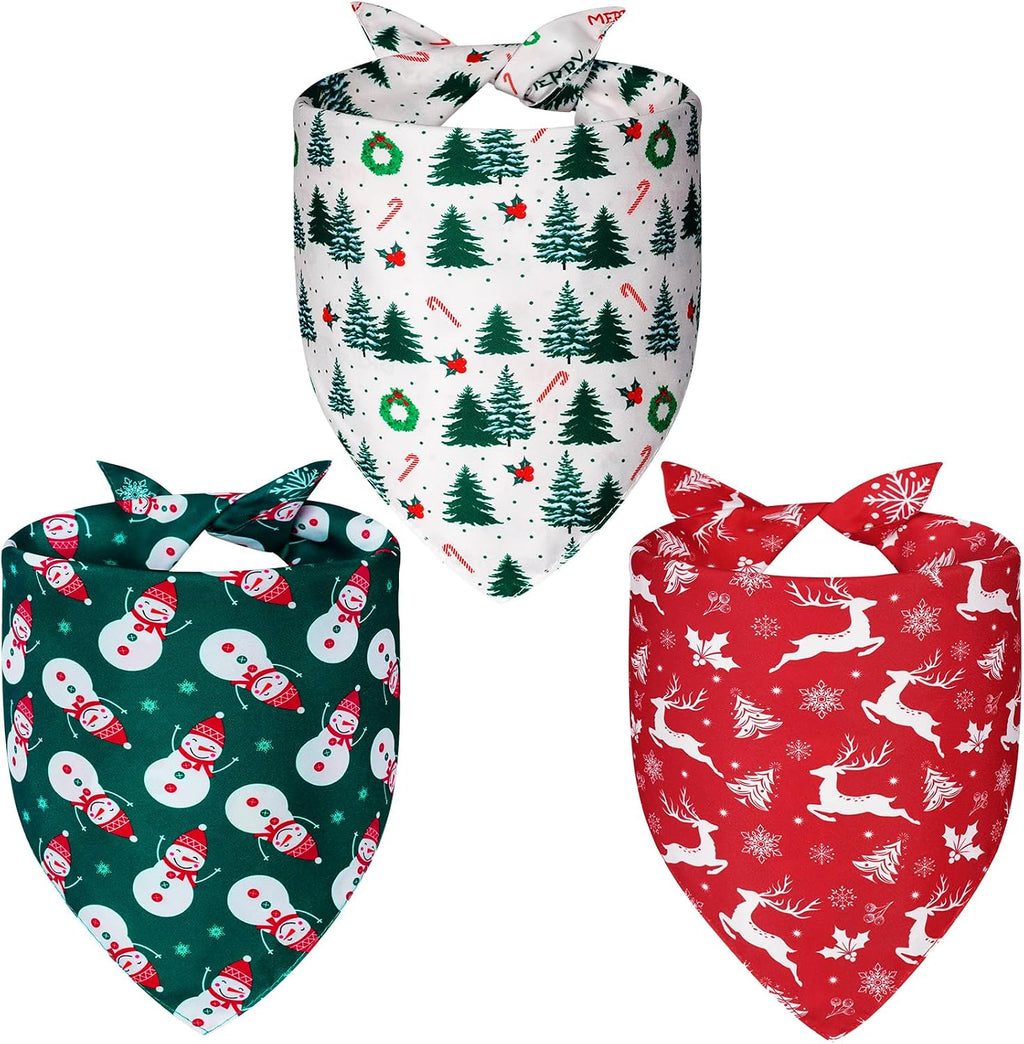 Halloween Dog Bandanas XLarge 3PCS, Fall Scarf for Boy Girl
