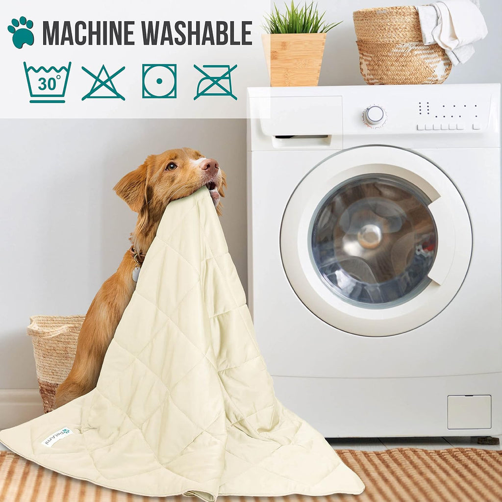 PetAmi Cooling Dog Blanket Lightweight Soft for Large Pet Cat, 40x60 Beige