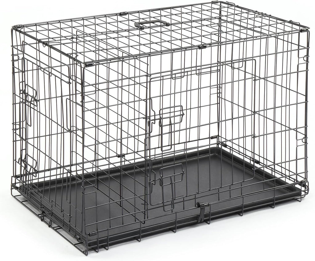 VINGLI Dog Crate, 30 inch Metal Wire Dog Cage