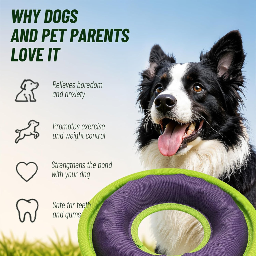3 Pcs Flying Discs, Interactive Flyer Toys, Feedable Lightweight Catch and Fetch Toys for Small Medium Large Dogs, Float