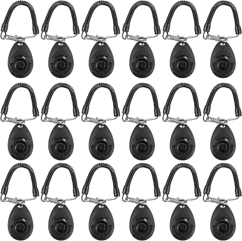 Frienda 18 Pcs Dog Training Clicker with Wrist Strap for Pets, Multicolor
