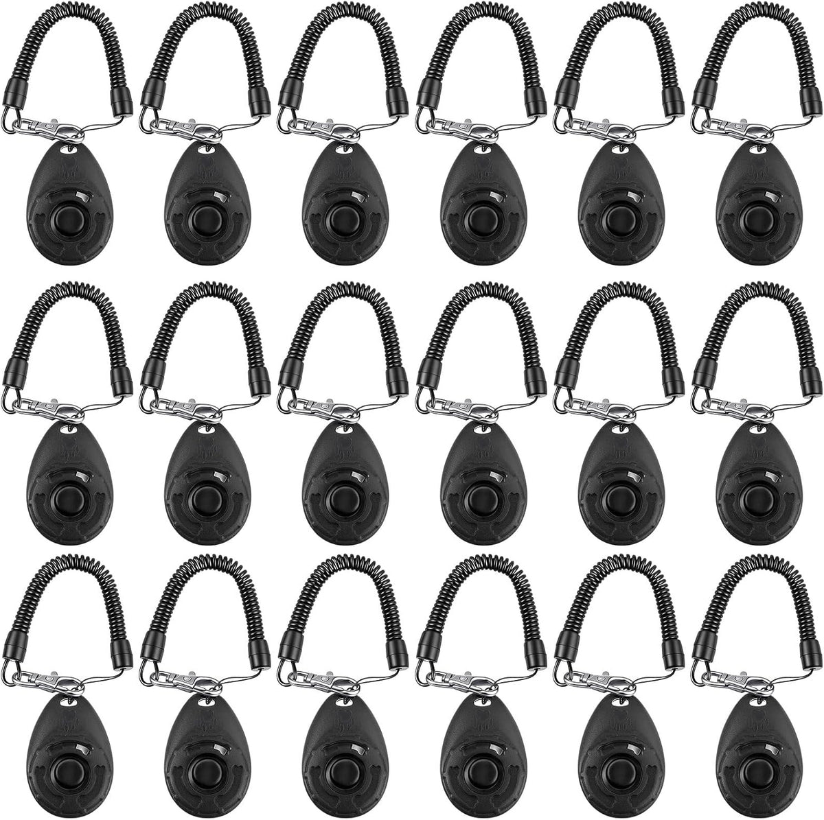 Frienda 18 Pcs Dog Training Clicker with Wrist Strap for Pets, Multicolor