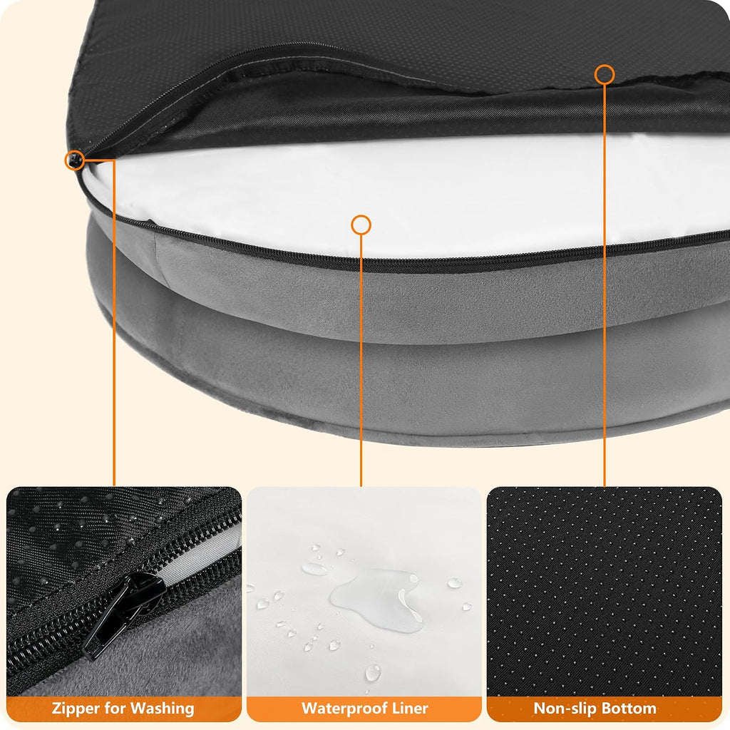 Orthopedic Waterproof Medium Dog Bed Sofa, Gel Memory Foam, 36"