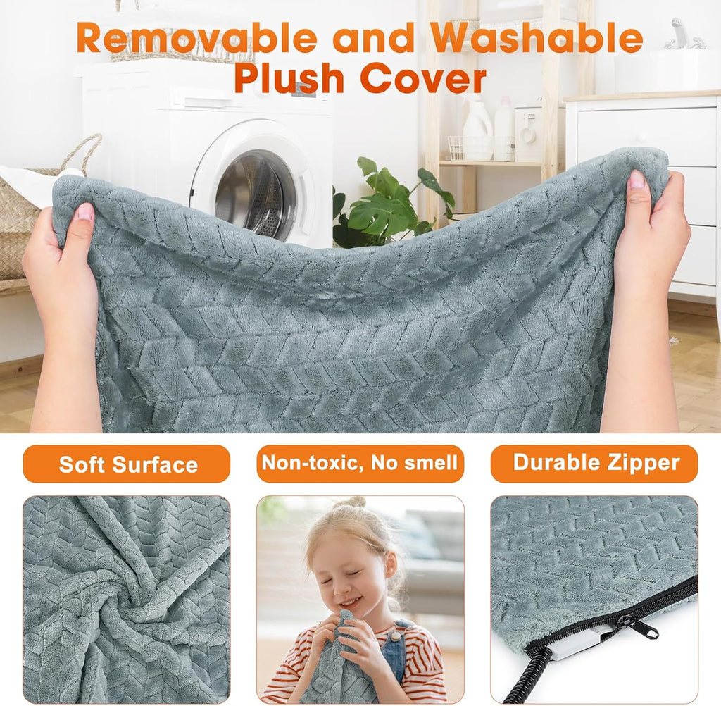 Heated Cat Bed, Waterproof Cat Heating Pad with Timer Temperature Adjustable, Indoor Heated Electric Pet Bed for Cats Do