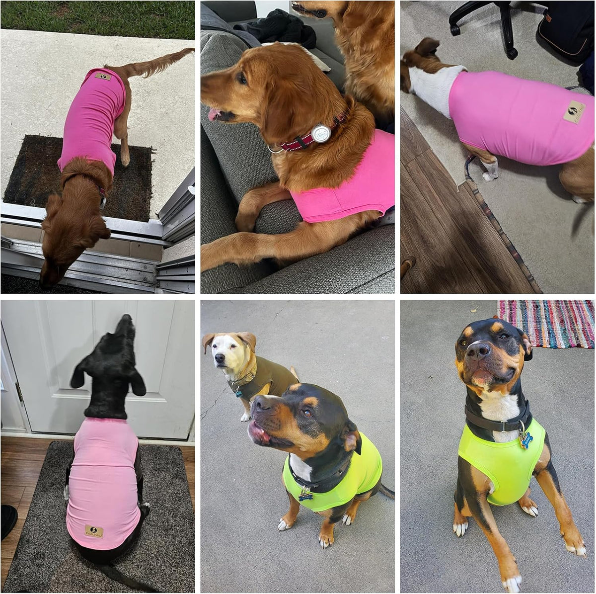 2 Pack Large Dog T- Shirts, Soft Cotton Dog Clothes Tank Top, XXL
