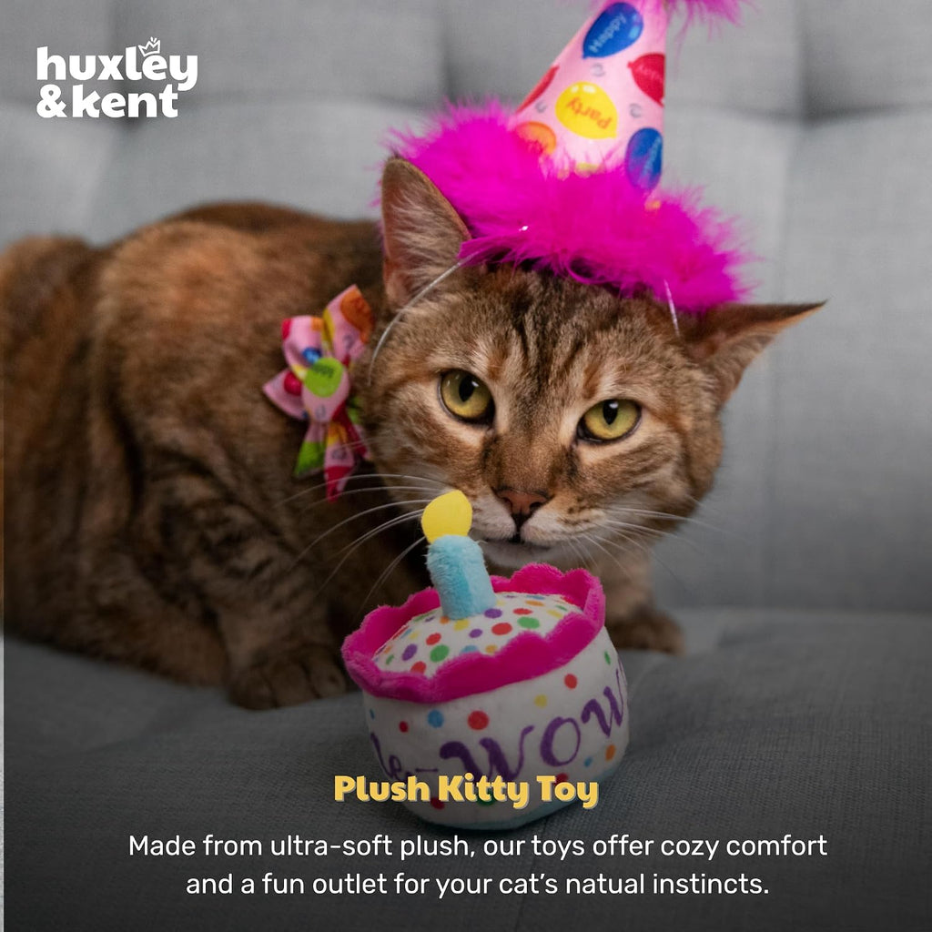 Huxley & Kent Plush Cat Toy - Interactive Catnip Toy for Cats & Kittens - Soft with Crinkle & Catnip - Fun Indoor Play -