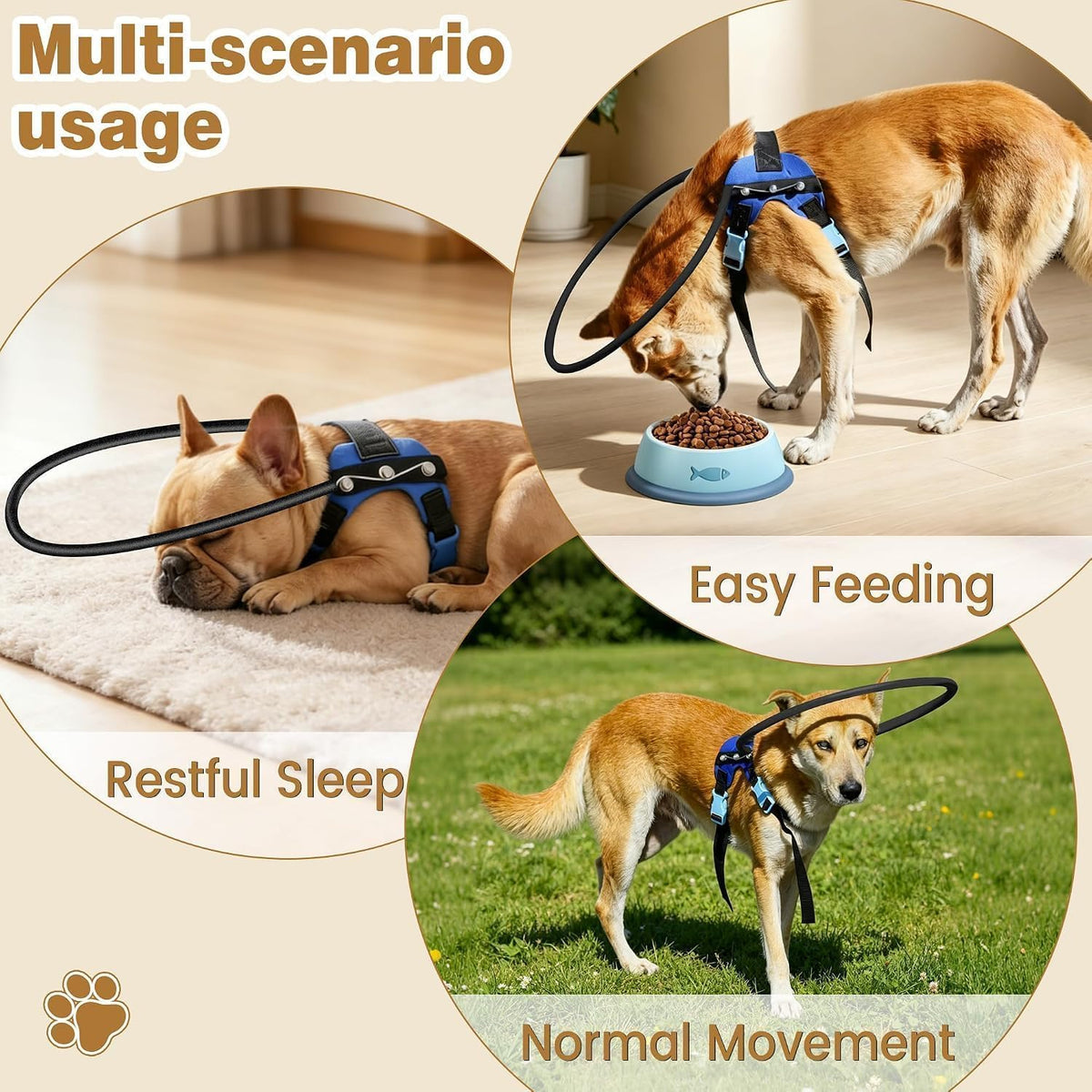 Blind Dog Halo Harness 14-18in Adjustable Anti-Collision Vest