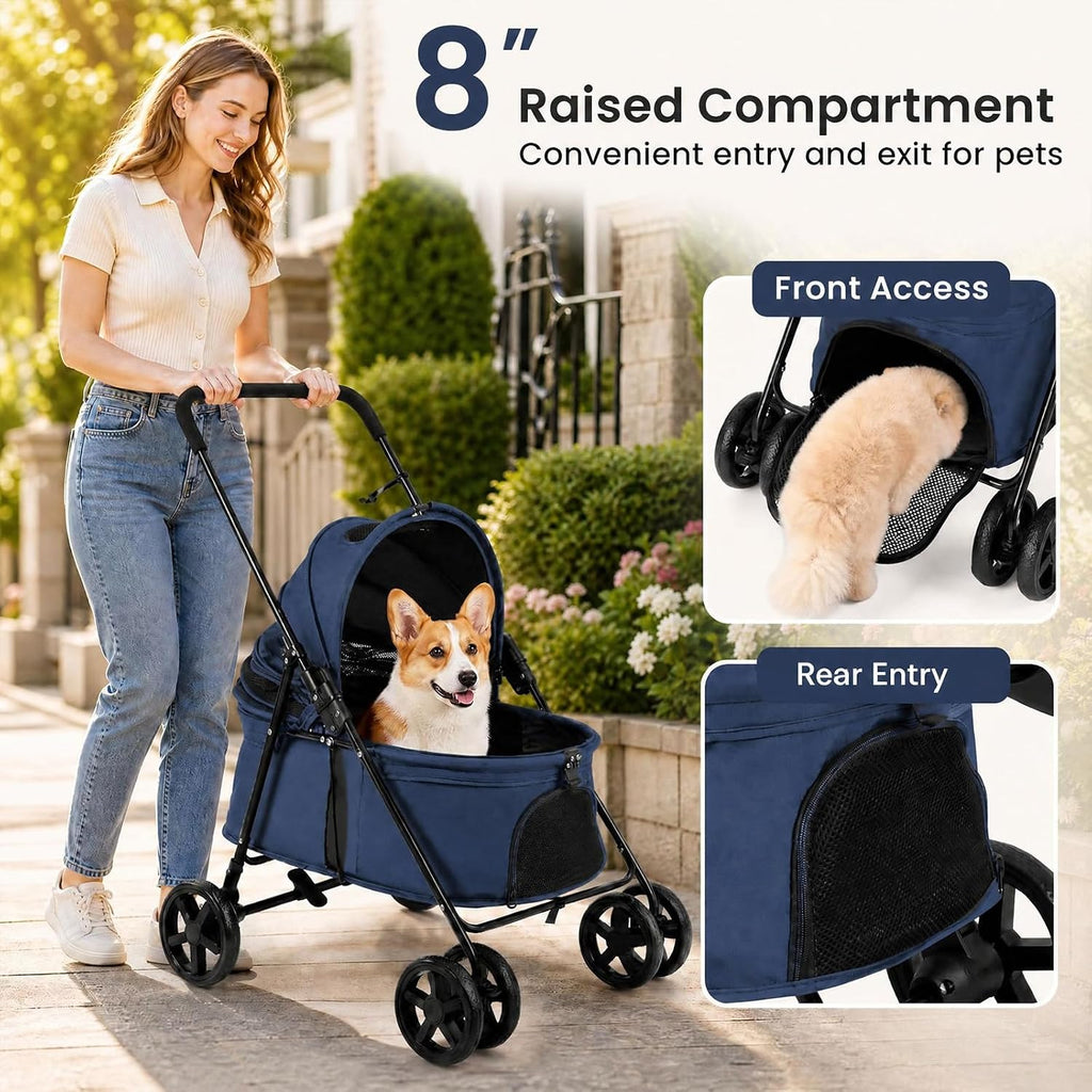 GIANTEX Pet Stroller for Small & Medium Dogs & Cats, Vet Visits & Travel