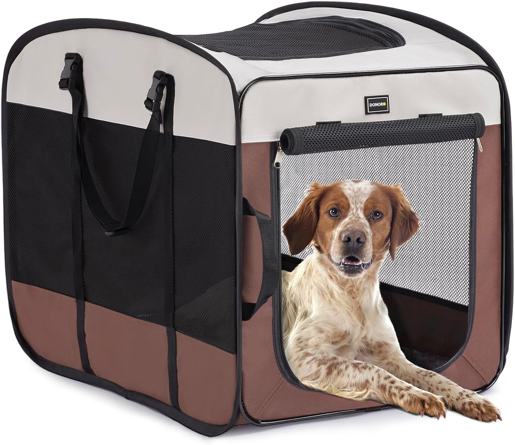 Dog Kennels and Crates for Medium Dogs, Portable Pop Up Indoor Pet Cage with Sturdy Wire Frame, Collapsible Travel Crate