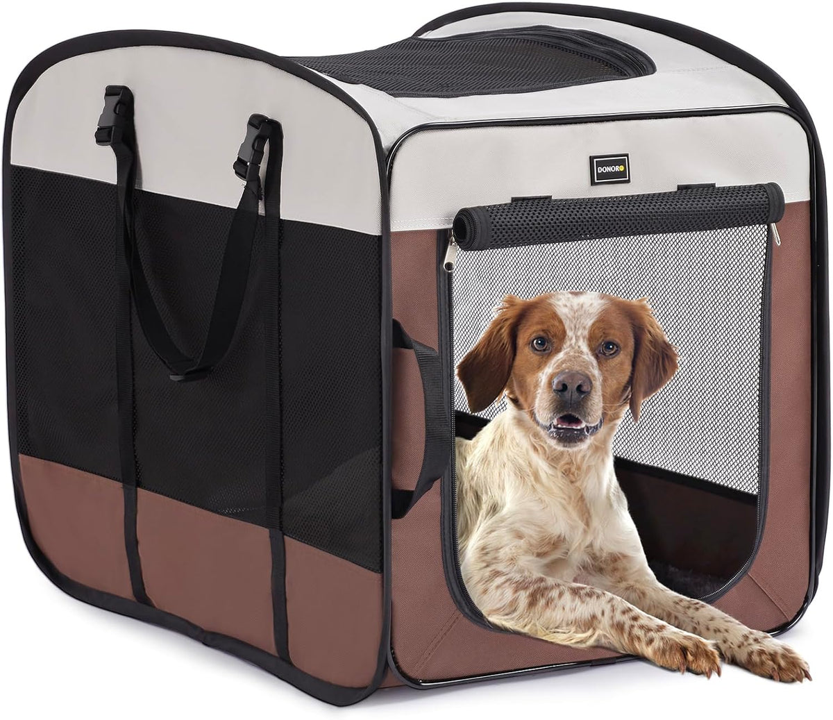 Dog Kennels and Crates for Medium Dogs, Portable Pop Up Indoor Pet Cage with Sturdy Wire Frame, Collapsible Travel Crate