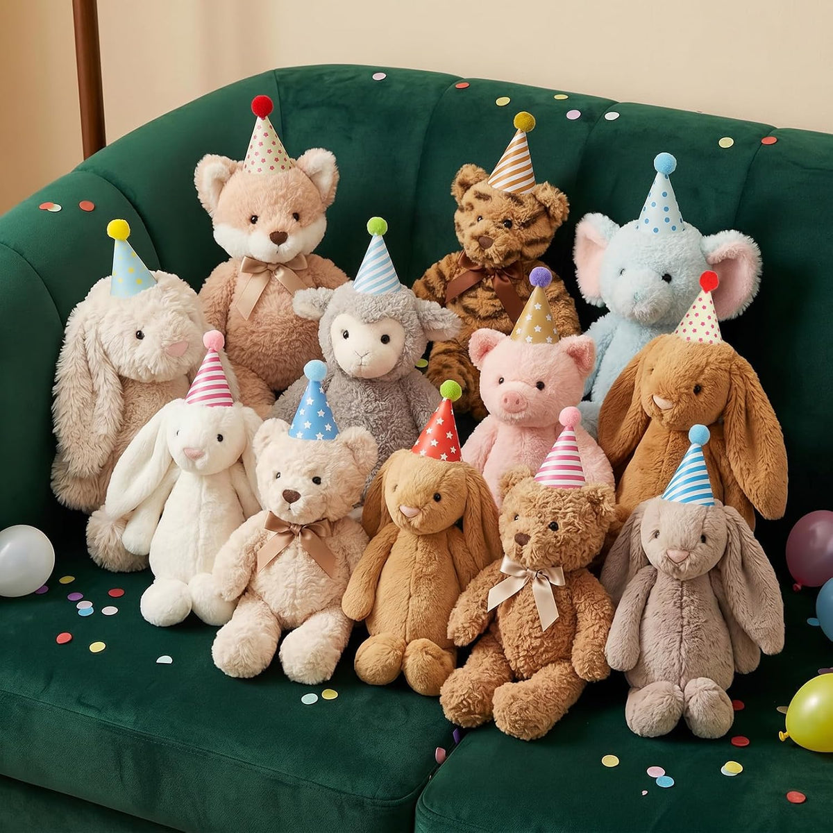 10pcs Colorful Mini Party Hats, Cute Party Hats for Stuffed Animals