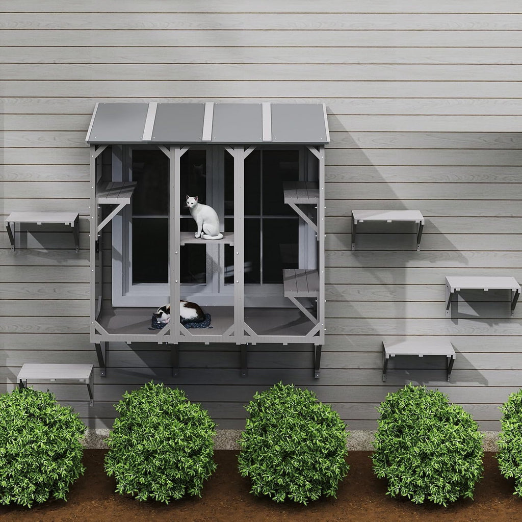 Cat Catio Expandable Window Box Enclosure for Multiple Cats