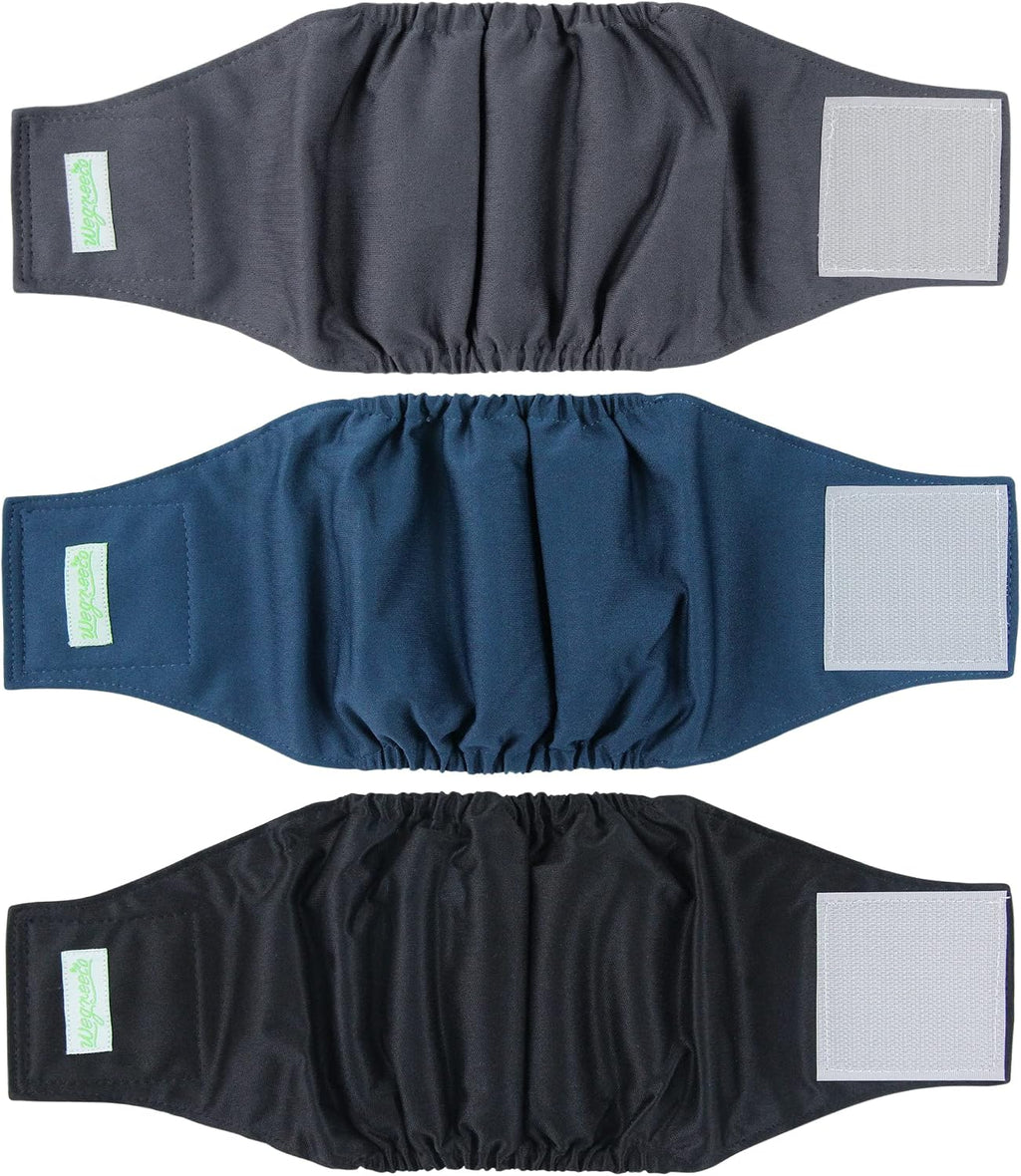 Wegreeco Washable Male Dog Belly Band - Pack of 3 - Washable Male Dog Belly Wrap, Small Doggie Dog Diapers Male for Dogg