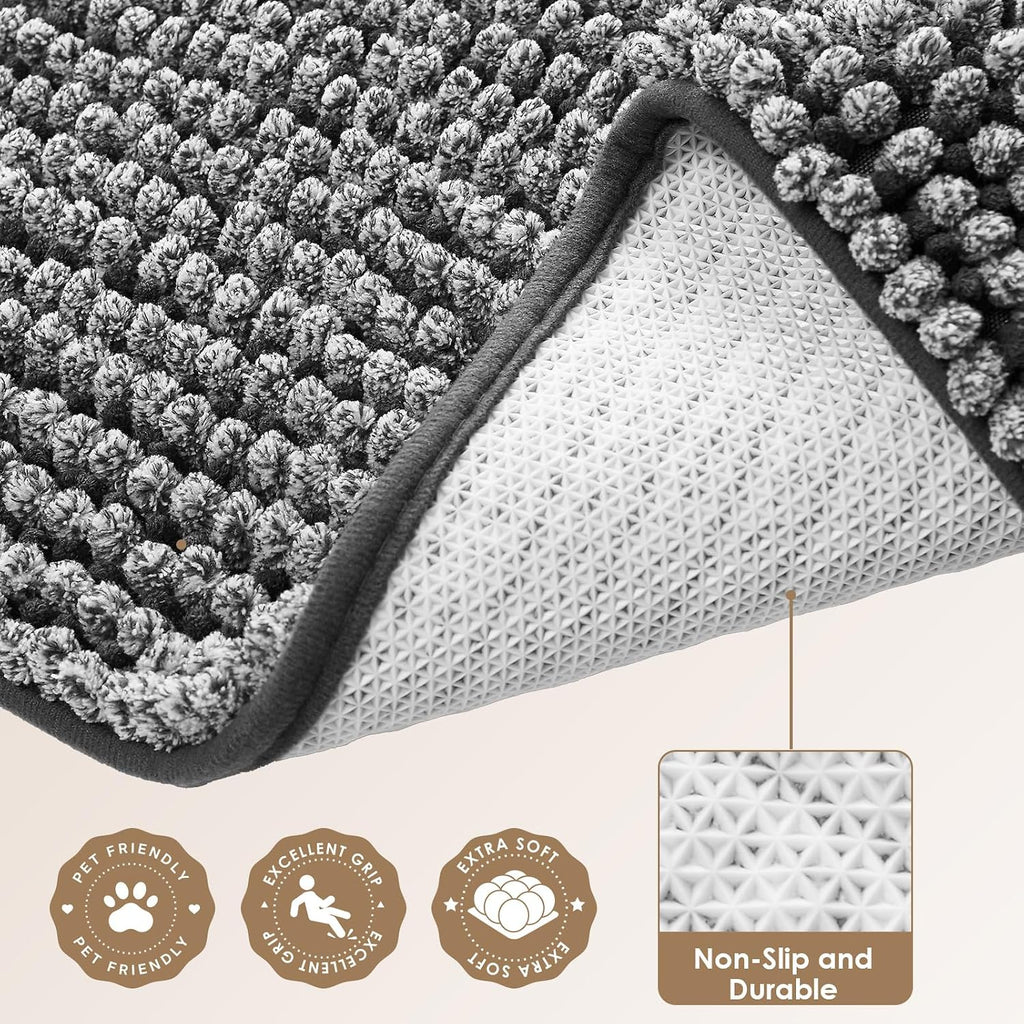 EHEYCIGA Super Absorbent Dog Door Mat for Muddy Paws 30x20 in. Entryway Rug