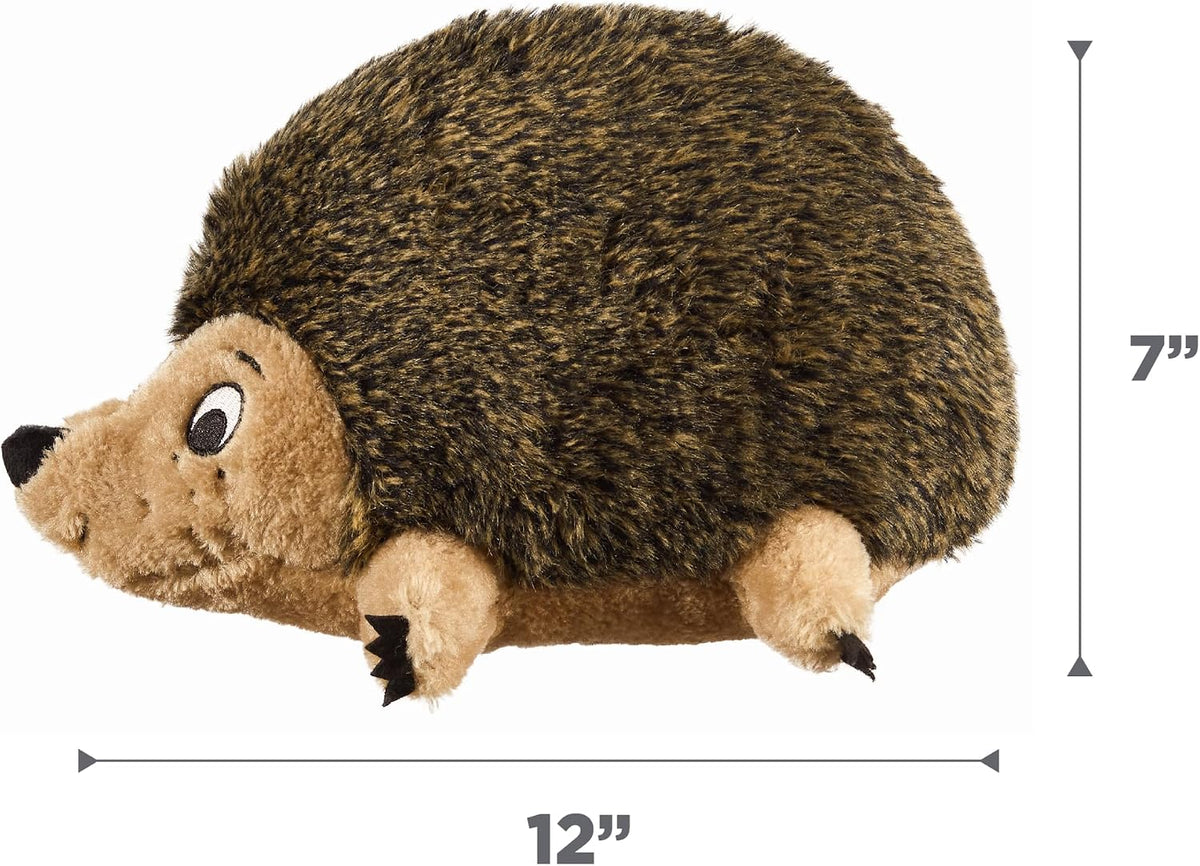 Outward Hound Hedgehogz Plush Dog Toy, Squeaks & Grunts, Large, 12" x 7"
