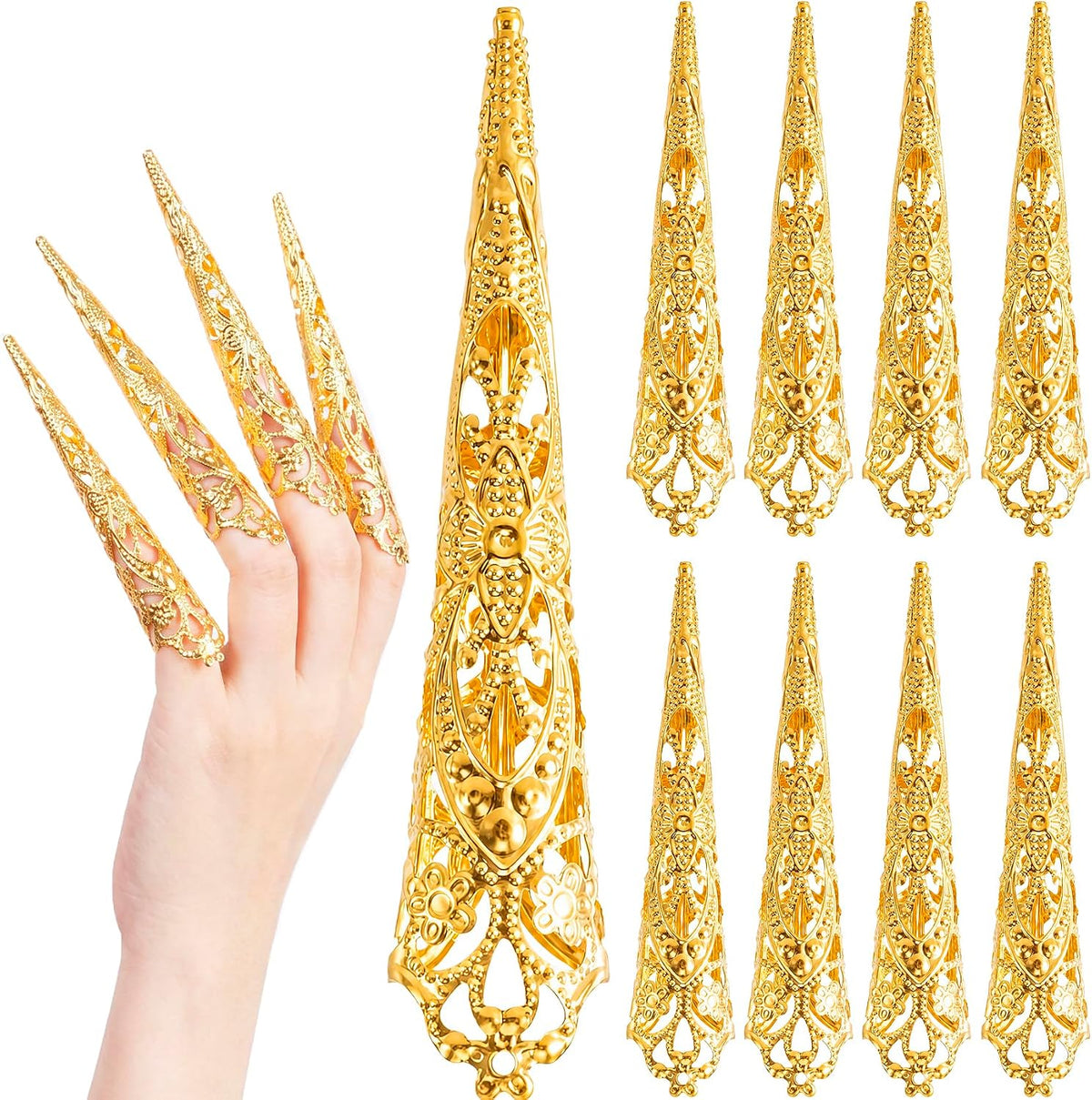 ANCIRS Finger Nail Tip Claw Rings