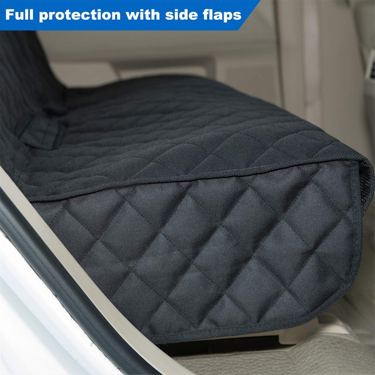 VIEWPETS Bench Car Seat Cover Protector, Waterproof Heavy-Duty, Black