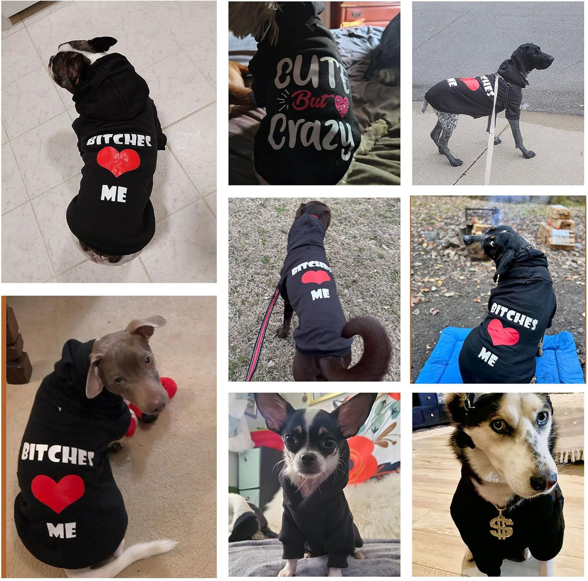Dog Hoodies for Small Medium Large Dogs,Black L